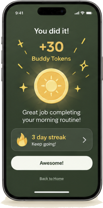 Reward: Every action builds progress